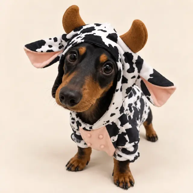 Moo Crew Cow Dog Costume